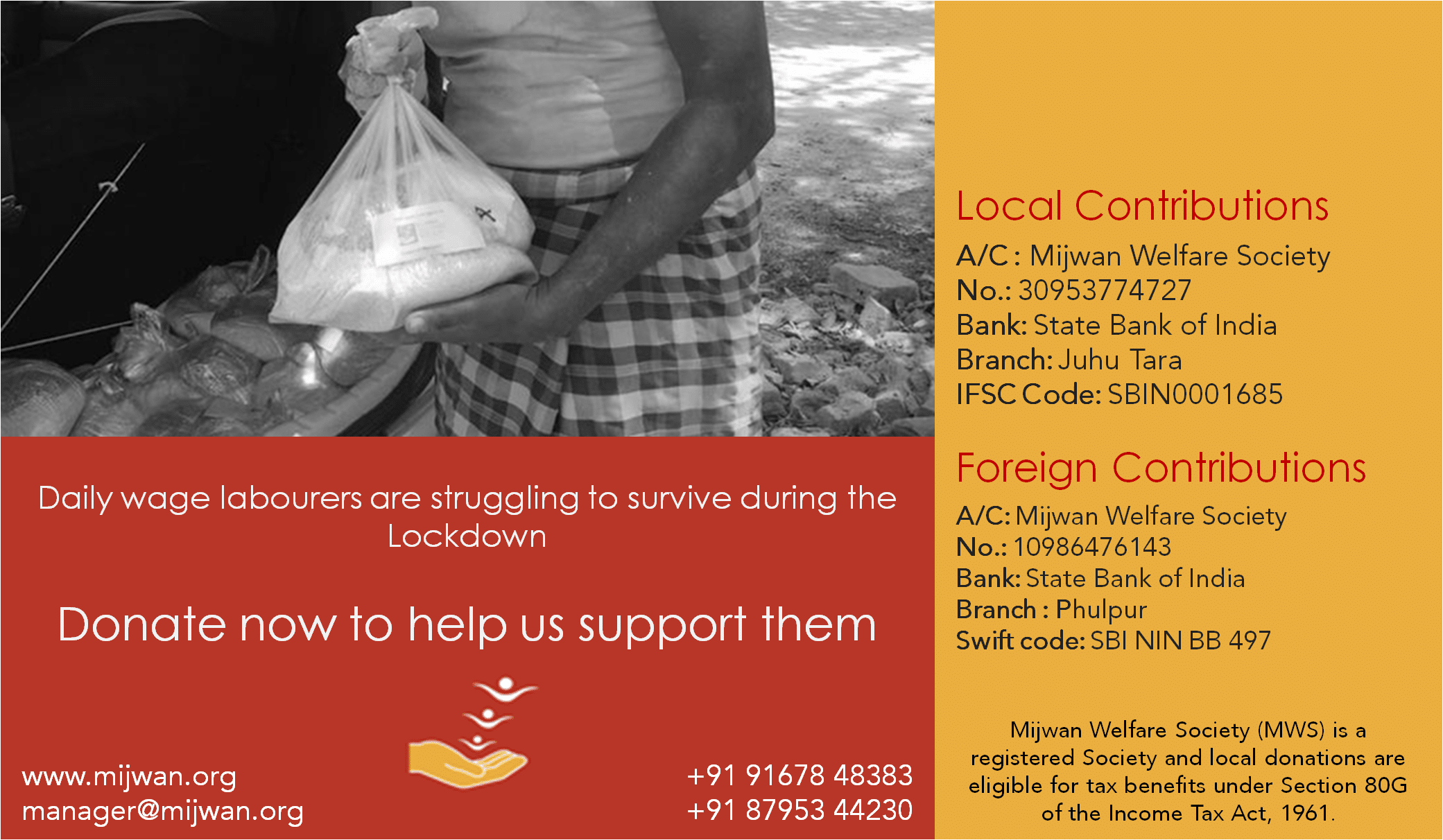 MWS Supports to daily wage earners!